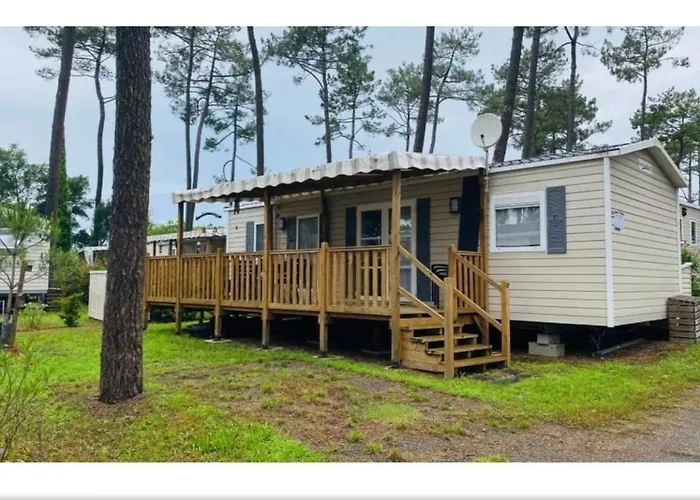 Campingplads Sbvacances Entierement Equipe Et Confort Grand 2ch Avec Parentale Et 2 Sdb Dans 4 Etoiles Saint-Julien-en-Born